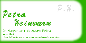 petra weinwurm business card